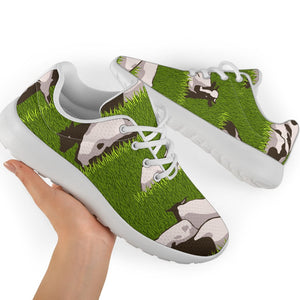 Cow On Green Grass Pattern Print Sport Shoes GearFrost