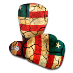 Cracked American Flag Print Boxing Gloves