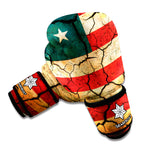 Cracked American Flag Print Boxing Gloves