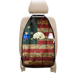 Cracked American Flag Print Car Seat Organizers