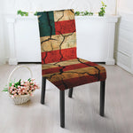 Cracked American Flag Print Dining Chair Slipcover