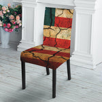 Cracked American Flag Print Dining Chair Slipcover