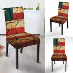 Cracked American Flag Print Dining Chair Slipcover