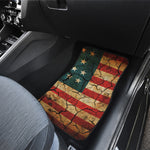 Cracked American Flag Print Front Car Floor Mats