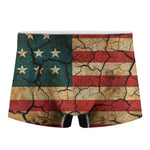 Cracked American Flag Print Men's Boxer Briefs