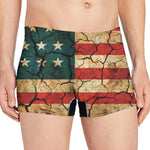 Cracked American Flag Print Men's Boxer Briefs
