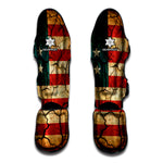 Cracked American Flag Print Muay Thai Shin Guard