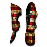 Cracked American Flag Print Muay Thai Shin Guard
