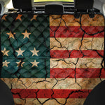 Cracked American Flag Print Pet Car Back Seat Cover