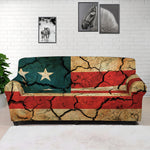 Cracked American Flag Print Sofa Cover