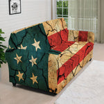 Cracked American Flag Print Sofa Cover