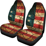 Cracked American Flag Print Universal Fit Car Seat Covers