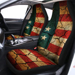 Cracked American Flag Print Universal Fit Car Seat Covers