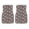 Crane Bird And Flower Pattern Print Front Car Floor Mats