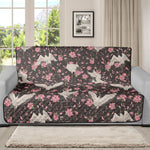 Crane Bird And Flower Pattern Print Futon Protector