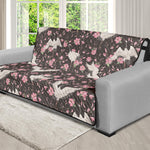 Crane Bird And Flower Pattern Print Futon Protector