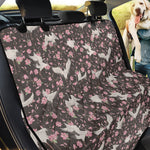 Crane Bird And Flower Pattern Print Pet Car Back Seat Cover