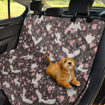 Crane Bird And Flower Pattern Print Pet Car Back Seat Cover