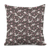 Crane Bird And Flower Pattern Print Pillow Cover