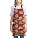 Crane Bird Kimono Pattern Print Apron