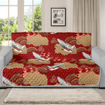 Crane Bird Kimono Pattern Print Futon Protector