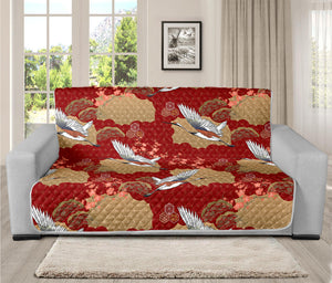 Crane Bird Kimono Pattern Print Futon Protector