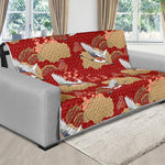 Crane Bird Kimono Pattern Print Futon Protector