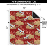 Crane Bird Kimono Pattern Print Futon Protector