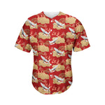 Crane Bird Kimono Pattern Print Men's Baseball Jersey