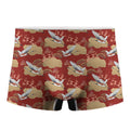 Crane Bird Kimono Pattern Print Men's Boxer Briefs