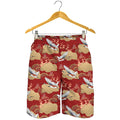 Crane Bird Kimono Pattern Print Men's Shorts