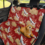 Crane Bird Kimono Pattern Print Pet Car Back Seat Cover