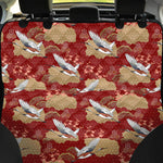 Crane Bird Kimono Pattern Print Pet Car Back Seat Cover