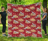 Crane Bird Kimono Pattern Print Quilt