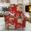 Crane Bird Kimono Pattern Print Recliner Slipcover