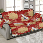 Crane Bird Kimono Pattern Print Sofa Protector