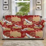 Crane Bird Kimono Pattern Print Sofa Protector