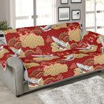 Crane Bird Kimono Pattern Print Sofa Protector