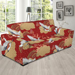 Crane Bird Kimono Pattern Print Sofa Slipcover