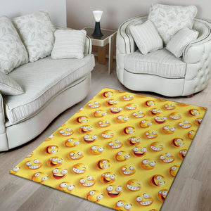 Crazy Emoji Pattern Print Area Rug