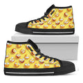 Crazy Emoji Pattern Print Black High Top Sneakers