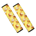 Crazy Emoji Pattern Print Car Seat Belt Covers