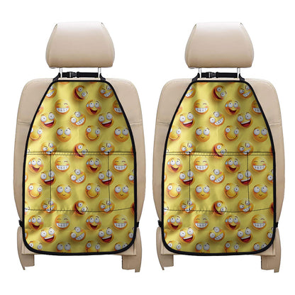 Crazy Emoji Pattern Print Car Seat Organizers