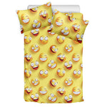 Crazy Emoji Pattern Print Duvet Cover Bedding Set