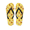 Crazy Emoji Pattern Print Flip Flops