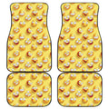 Crazy Emoji Pattern Print Front and Back Car Floor Mats