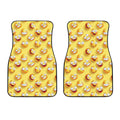 Crazy Emoji Pattern Print Front Car Floor Mats