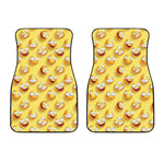 Crazy Emoji Pattern Print Front Car Floor Mats