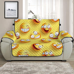 Crazy Emoji Pattern Print Half Sofa Protector