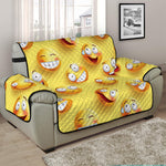 Crazy Emoji Pattern Print Half Sofa Protector